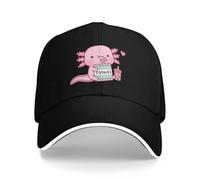 WUYIJGCS Classique Mignon Axolotl Snacks sur Les Cookies Et Bubble Tea Trucker Cap Chapeau de Golf véritable Femmes Chapeaux Hommes Essentiel pour l’Automne et l’été