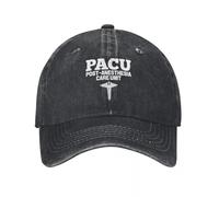 WUYIJGCS Classique Pacu Anesthésie Infirmière Autorisée Hôpital RN Chapeau en Denim Respirant Casquettes pour Hommes pour Hommes Essentiel pour l’été