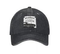 WUYIJGCS Classique Rétro Lowrider Les dimanches sont Faits pour la croisière Demin Cap Respirant Casquettes Femmes Cap Homme Été Essentiel pour l’été