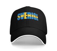 WUYIJGCS Classique Suède Pays Drapeau 2025 Casquettes de Baseball Activités Snapback Chapeau Unisexe Chapeaux Essentiel pour l’Automne et l’été