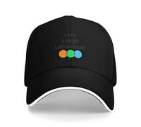 WUYIJGCS Classique Vivre, Rire, boîte aux Lettres Visière Chapeau de Luxe pour Hommes Grande Taille Chapeau Dames Hommes Essentiel pour l’été