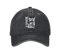 WUYIJGCS Classique Where is The Ball, Humorous Demin Trucker Hat Chapeau d’été Respirant Casquette de Baseball pour Hommes Essentiel pour l’été