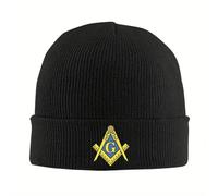WUYIJGCS Durable Franc-maçon maçonnique Chaud tricoté Cap Mode Bonnet Chapeau Automne Hiver en Plein air Bonnets Chapeaux pour Unisexe Adulte pour Bonnet Chaud