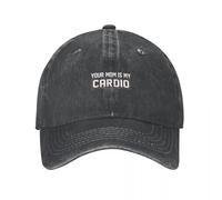 WUYIJGCS Durable Votre Maman Est Mon Cardio Cap Chapeau De Cowboy Cosplay Hommes Femmes pour Chapeau Coupe-Vent