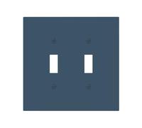 WUYOCHA Encore Plaque décorative pour interrupteur Bleu marine 2 interrupteurs Plaques murales à double bascule pour prises électriques Plaque d'interrupteur pour chambre à coucher, cuisine