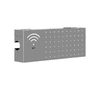 Wuyooprt Cache Boîtier Routeur WiFi - Organisateur Multifonction en Acier Carbone Montage Murale | Cache Box Internet,pour Câbles De Connexion Fils Électroniques Réseau Internet Prise Sortie Salon TV