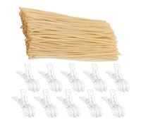 Wuyooprt Clips pour arche à ballon | 8,99 x 2,54 cm Liens transparents | Pinces à Ballons à Ressort Renforcé | Pour Extérieur Jardin Fête Anniversaire Remise Des Diplômes Photo Piscine