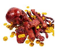 Wuyooprt Décor de Squelette d'halloween | 14 Pièces d'Accessoires Saisonniers pour Halloween | Os de Squelette Humain Festif | pour fête Maison intérieur Jardin Patio Cour Porche pelouse Manteau de