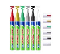Wuyooprt Marqueurs de peinture à l'huile imperméables - Pointe Fine Encre de Retouche pour Gravure | Lot de 6 stylos pour lettrage de pierre tombale,Pour Inscriptions Et Lettrage Sur Tissu Métal Verre
