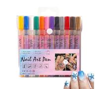 Wuyooprt Marqueurs De Vernis À Ongles | トップハットスカルプリント - Stylo Pointillé Ligne Ongles | Pour La Maison Les Fêtes La Pratique Le Quotidien Noël Anniversaire Et Les