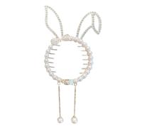 Wuyooprt Pince à cheveux avec perles et strass - Bijoux de cheveux pour coiffure, pinces à cheveux pour queue de cheval en perles pour filles, femmes, épouses