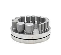 Wuyooprt Poinçonneuse et Matrice,Outil Manuel Robuste de Découpe - Set de 17 Pièces pour Fabrication de Bijoux Découpe Disque - pour Métal, Argent, Cuir, Pierre, Décalcomanie, Pièce, Charme, Collier,