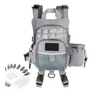 Wuyooprt Sac Poitrine Pêche à Porte-Poitrine à Compartiments pour Matériel | Pack Imperméable pour Eau Salée Lac Rivière Outdoor Camping Littoral Kayak