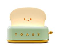 WUYOR Veilleuse Enfant Toast LED Veilleuse Bébé Rechargeable Lampe de Chevet Enfant Luminosité et Réglables Kawaii Deco Chambre Cadeau Anniversaire de Noel pour Garcon, Bebe et Fille