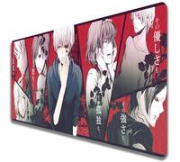 Wuyouni Tapis de souris japonais Kaneki Ken Kirishima Toka Ayato Anime Juuzou Suzuya Arima Kisho Tokyo XXL Grand tapis de souris Kamishiro Rize Ghoul avec base en caoutchouc antidérapant pour bureau