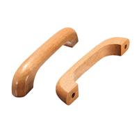 WUYXTO 4pcs Round Wooden Drawer Cabinet Pulls Door Handles Kitchen Furniture Solid Wood Handle Knob Pour Placards