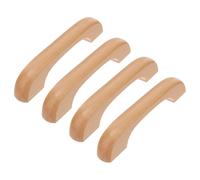 WUYXTO 4pcs Solid Wood Drawer Handles Round Cabinet Knobs For Kitchen Furniture Dresser Doors Replacement Wooden Pulls Pour Placards