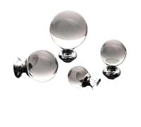 WUYXTO 6 pièces 20-40mm boule de verre cristal armoire tiroir tirer boutons poignées commode armoires cuisine placard poignée décor à la maison Pour Armoire Porte(Dia. 20mm)