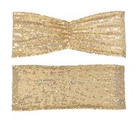 WUYXTO Ceintures de Chaise à Paillettes, 10 pièces, couvertures Pliantes, nœud for décorations fête Mariage, Banquet, réception pour Une fête(Color 1)