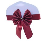 WUYXTO Ceintures élastiques avec nœud Papillon, 20 pièces, Bande de Chaise prête à l'emploi, for fête Mariage, hôtel, Banquet, décoration d'événements pour Une fête(Color 1)