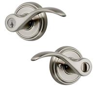 WUYXTO Entry Door Handle, Reversible Lever With Keyed Lock, Featuring Re-Key Technology And Lock Pour Chambre, Porte Intérieure