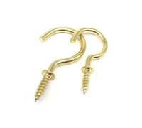 WUYXTO Lot de 100 crochets à œil for cadre photo, lampe, plafonnier, camping-car, plante, rideau, filet, fil, boulon, vis en spirale Pour Intérieur Extérieur(Length 45mm)