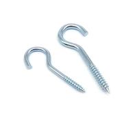 WUYXTO Lot de 100 crochets en spirale for cadre photo, lampe, plafonnier, camping-car, plante, rideau, filet, fil, boulon à œil, vis Pour Intérieur Extérieur(Length 25mm)
