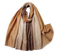 WUYXTO Lot de 2 écharpes de printemps en coton doux for protection solaire 180 cm x 90 cm Pour Les Saisons(Brown)