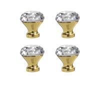 WUYXTO Lot de 8 poignées porte d'armoire cuisine en cristal for meubles, placard, commode, tiroir Pour Armoire Porte(Color B Big)