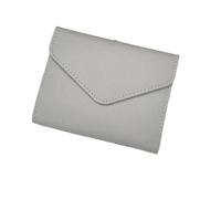 WUYXTO Portefeuille Court Femmes Sac à Main Multifonction Porte-Carte Porte-Monnaie Simple Trois Fois Court Pince Femme Portefeuille pour Femme(Grey)