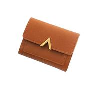 WUYXTO Portefeuille Court Porte-Monnaie Femmes Portefeuilles Porte-Carte Sac à Main Dames Petit Portefeuille Femme moraillon Fille Sac d'argent pour Femme(Brown)