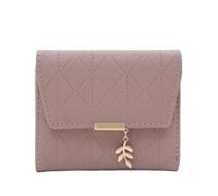 WUYXTO Portefeuille Femme Automne et Hiver Portefeuille Court Femme Petit Frais Simple Trois Fois Portefeuille pour Femme(Red)