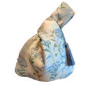 WUYXTO Sac à main carré vintage brodé de fleurs for femmes, petit sac élégant for mariage Pour Et Les(Blue)