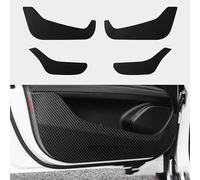 WuYyyyy Protection Anti-Coup De Pied en Coussin pour Alfa Romeo Stelvio,Autocollant de Protection,Accessoire intérieur,Bord latéral Autocollant.,B-Carbon Fiber Black