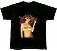 WUZ9MIMI Ma!ri#ah Care@y Butterfly Cotton Men T-Shirt Black Manches Courtes(Medium)