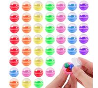 Wuzdy 50 Pièces Mini Boule Transparente à Remplir Boule de Noël Transparente Boules en Acrylique Transparentes à Remplir Boule Tombola Acrylique Boules à Remplir pour Fêtes Mariages 3.2cm