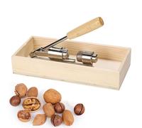 Wuzdy Casse-Noisette Manuel, Noix Rétro en Bois, Casse Noisettes, Casse-Noix Robuste, Noix Et Noisettescasse, avec Base en Bois Et Poignée, Taille Réglable, pour Noisettes, Amandes Ou Autres Écrous