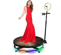 Wuzeenyi Cabine de diffusion en direct à 360° pour fêtes, télécommande par application, avec anneau lumineux et support à selfie, ralenti automatique pour mariages, élève votre renommée (carton, 68,1