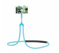 WUZIA Cintre flexible en acier PP avec matériaux mélangés, design rotatif réglable pour chambre à coucher, canapé, voiture, visionnage en streaming et chat vidéo quotidien (bleu)