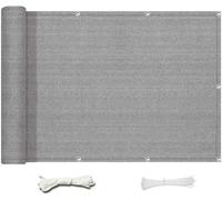 Wuzmig Balcoy Scree Privacy Protectio Hauteur 60cm/75cm/90cm Hdpe UV Protectio Très Durable pour Garde avec Corde Et Attaches De Câble, Grey, 60x650cm