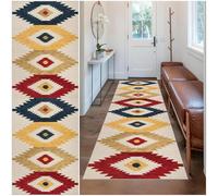 Wuzqju Tapis de Couloir Long Antidérapant Tapis Cuisine Devant Evier Lavable Tapis d Entree Interieur Personnalisable Absorbant Tapis Couloir Long Moderne Motifs Géométriques au Metre 40 x 100 cm