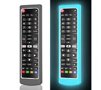 WUZUN Lot de 2 Étui de Protection en Silicone pour Télécommande LG AKB75095307 AKB75095308 AKB74915305,Antichoc Anti-Perte Boîtier de Protection pour Télécommande LG Smart TV (Lueur Bleu + Noir)