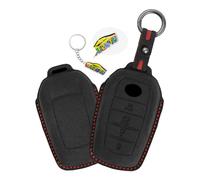 WUZUTU Coque de clé de voiture compatible avec Toyota Hilux Corolla Aygo X Yaris 4 BZ4X - Pour Mazda 2 Hybrid - Subaru Solterra - Accessoire Suzuki Swace - En cuir - Noir