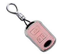WUZUTU Coque de clé de voiture en TPU souple compatible avec Chery Tiggo 3 Tiggo 5 Tiggo 7 Tiggo 8 Coque de clé pour Chery Arrizo 5 Arrizo 6 Arrizo 7 E3 E5 Bonus Porte-clés Accessoires A-Rose