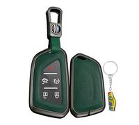 WUZUTU Coque de e voiture pour Cadillac CT5 compatible avec Cadillac CT4 CT6 XT4 XT5 XT6 ATS Escalade ESV pour Chevrolet Corvette C8 2024 2025 Coque en métal Porte-clés porte-clés 4/5/6 boutons-B