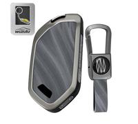 WUZUTU Coque de protection en métal 5/6/7/8/9 touches compatible avec Kia EV3 EV4 EV5 EV6 EV7 EV9 2024 2025 2026 Surface brossée cool en cuir brossé pour e voiture - E-Gris