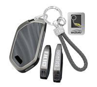 WUZUTU Coque de protection en métal 5/6/7/8/9 touches compatible avec Kia EV3 EV4 EV5 EV6 EV7 EV9 2024 2025 2026 Surface brossée cool en cuir brossé pour e voiture Porte-clés D-Gris