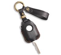 WUZUTU Coque de protection pour e voiture - Compatible avec Peugeot Django 150 125 50 Django SF4 - Boîtier de clé souple - Porte-clés en cuir fait main - Pour moto - Noir