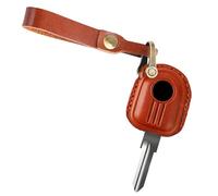 WUZUTU Coque de protection pour clé de voiture compatible avec Peugeot Django 150 125 50 Django SF4 Fait à la main En cuir Unisexe Porte-clés Accessoire B Marron