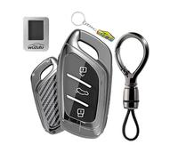 WUZUTU Coque de protection transparente en TPU pour e voiture compatible avec MG MG3 Hybrid+ MG4 MG5 S5 EV HS 2025 EHS MGZ 2024 pour Roewe RX3 RX5 RX8 I6 I5 Texture en fibre de carbone Porte-clés